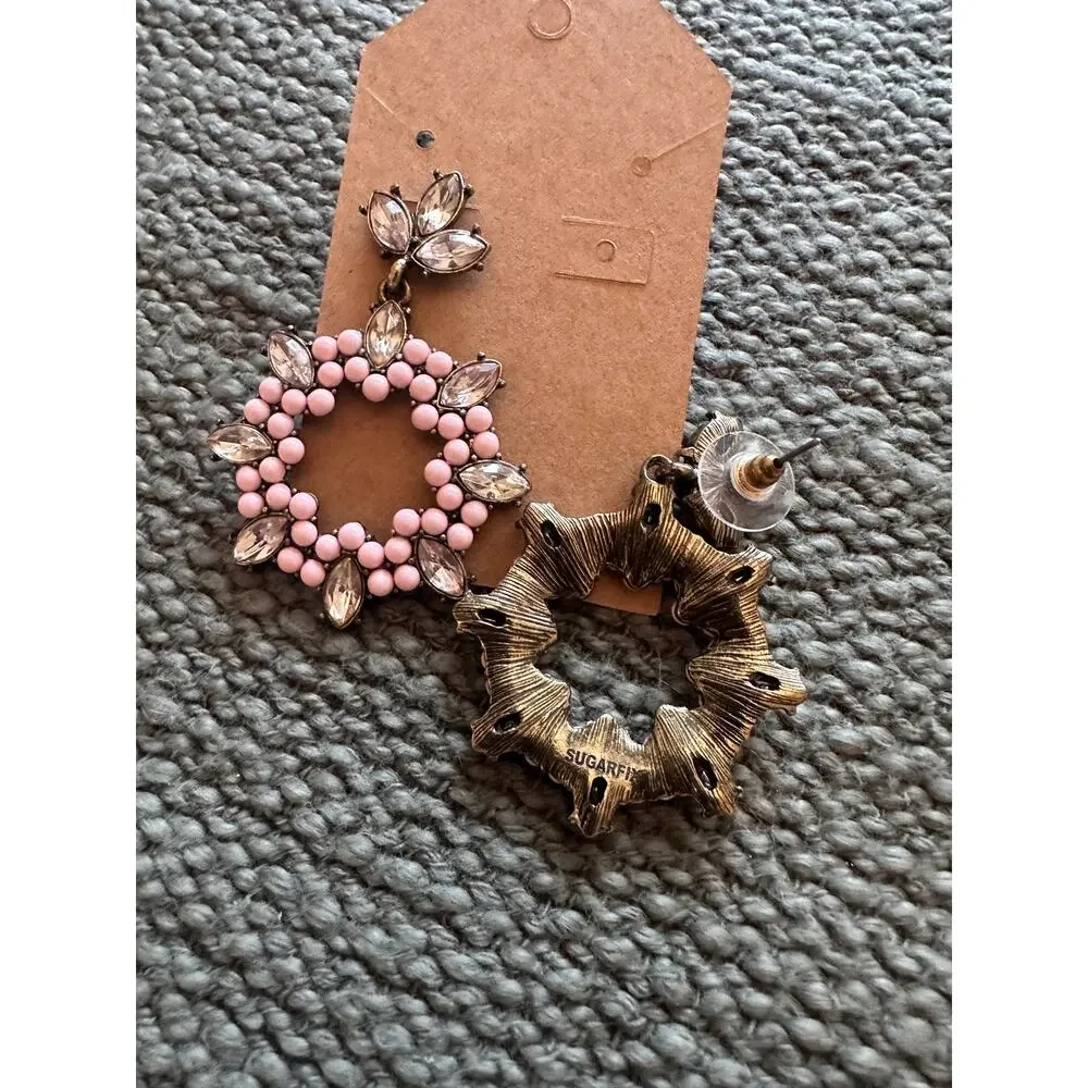 SugarFix by Baublebar Pink Beaded and Diamond Earrings